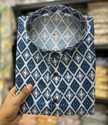 FOXDX Men Printed Straight Kurta(Multicolor)