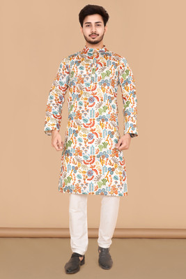 BELADIYA FASHION Men Printed A-line Kurta(Multicolor)