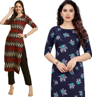 HouseOfCommon Women Self Design Straight Kurta(Multicolor)
