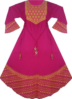 RK Costing Women Embroidered Anarkali Kurta(Pink)