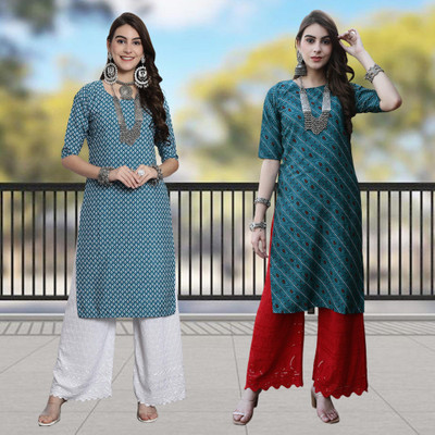 Moda Rapido Women Printed A-line Kurta(Multicolor)