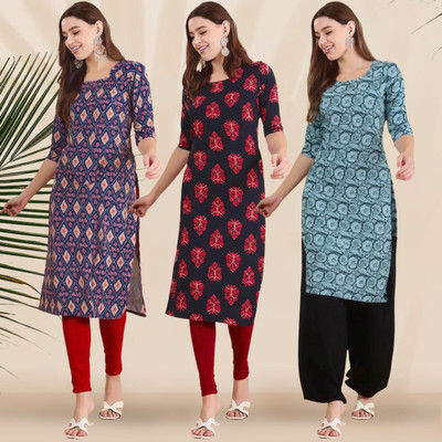 EthnicBasket Women Printed A-line Kurta(Multicolor)