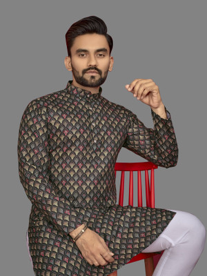 HIKNOCK Men Printed Straight Kurta(Multicolor)