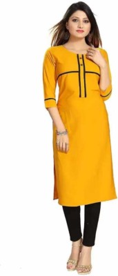 Mitu Enterprise Women Solid A-line Kurta(Pink)