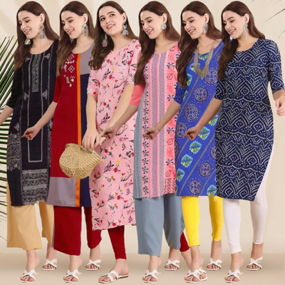 1 Stop Fashion Women Printed A-line Kurta(Multicolor)