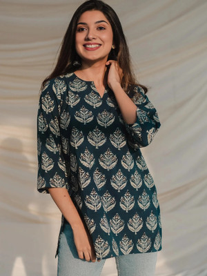 Kashonaa Casual Printed Women Blue Top