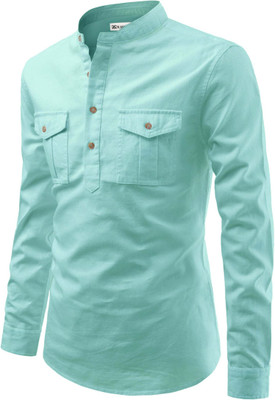 RAREMARK Men Solid A-line Kurta(Light Blue)