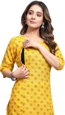 BHAVNA FAB Women A-line Yellow Dress
