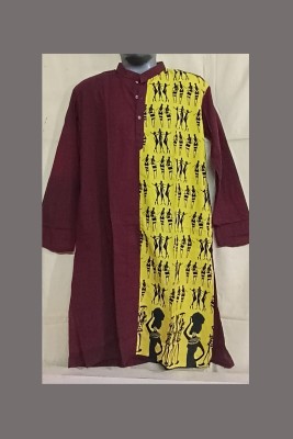 EKOK Women Self Design Straight Kurta(Maroon)