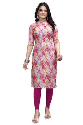 RANGRASIYA CORPORATION Women Printed Straight Kurta(Beige)