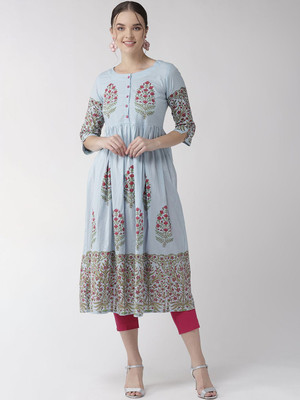 ANOUK Women Printed A-line Kurta(Multicolor)
