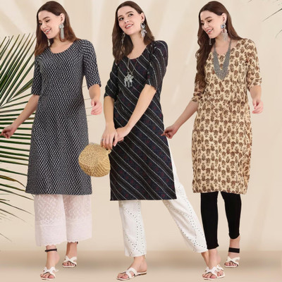 EthnicBasket Women Printed A-line Kurta(Multicolor)