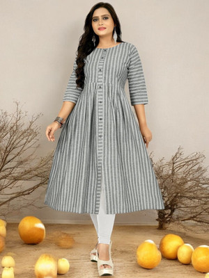 VINH FASHION Women Embroidered Anarkali Kurta(Multicolor)