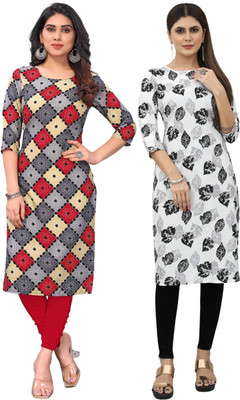 MARIDI FASHION Women Printed Straight Kurta(Multicolor)
