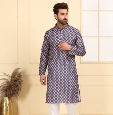 Larwa Men Printed A-line Kurta(Multicolor)