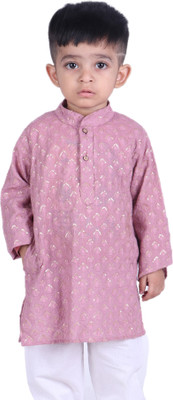 stylestorm Boys Solid A-line Kurta(Purple)