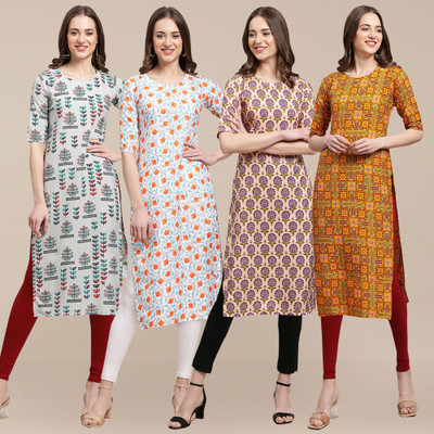 EthnicBasket Women Printed A-line Kurta(Multicolor)
