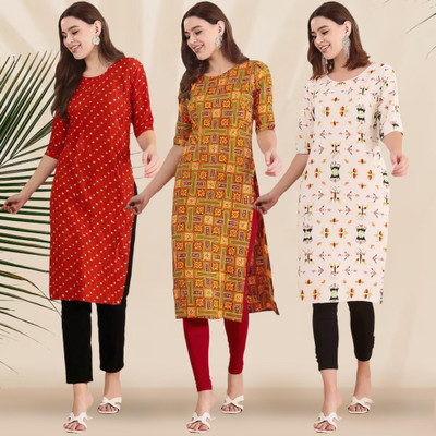 EthnicBasket Women Printed A-line Kurta(Multicolor)