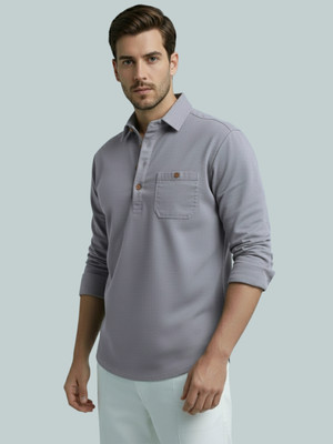 Vida Loca Men Solid A-line Kurta(Grey)