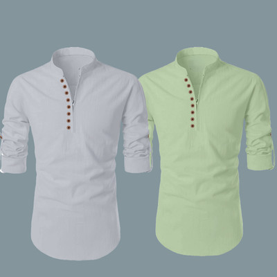 SOPANI Men Solid Straight Kurta(Multicolor)