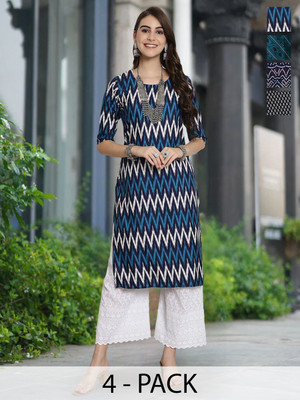 Moda Rapido Women Printed A-line Kurta(Multicolor)