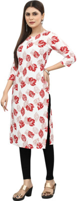 MARIDI FASHION Women Self Design Straight Kurta(Pink)