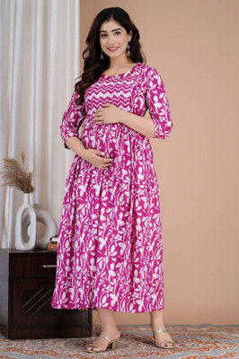 Stylishthreads Women Printed Flared Kurta(Multicolor)