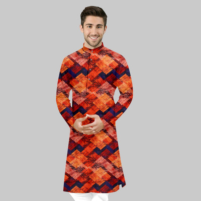 seawind Men Printed Straight Kurta(Multicolor)