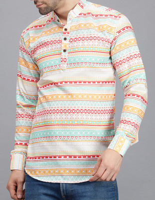 ZURINE Men Printed Pathani Kurta(Multicolor)