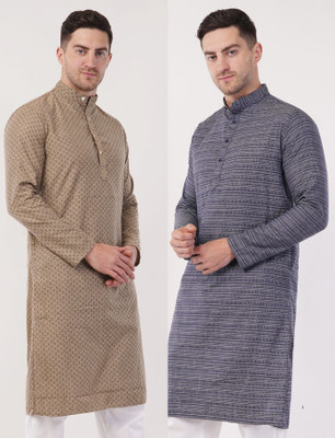 Sypher Boutique Men Self Design Straight Kurta(Multicolor)