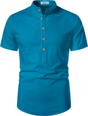Amrit topwear Men Solid A-line Kurta(Blue)