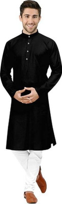 Lyolo Men Solid Straight Kurta(Maroon)