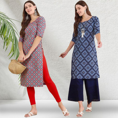 EthnicBasket Women Printed A-line Kurta(Multicolor)