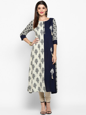 VBUYZ Women Printed A-line Kurta(Multicolor)