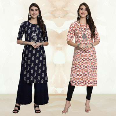 Moda Rapido Women Printed A-line Kurta(Multicolor)