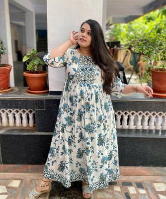 FABFOZY Flared/A-line Gown(Blue)