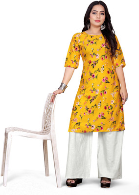 Vimalnath Synthetics Women Printed A-line Kurta(Blue)