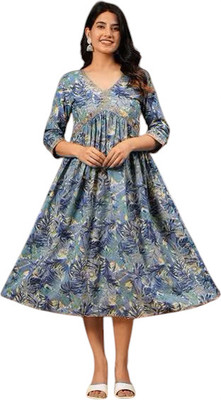 Parth Fashion Women Printed Straight Kurta(Multicolor)