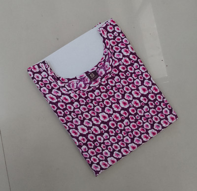 DB COLLECTION Women Printed Straight Kurta(Purple)