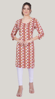Good Straders Women Printed A-line Kurta(Multicolor)