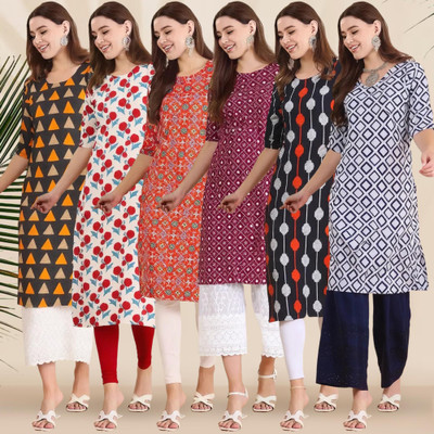 EthnicBasket Women Printed A-line Kurta(Multicolor)