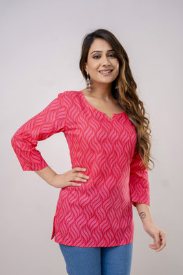 ATIISUNDAR Women Paisley Flared Kurta(Red)
