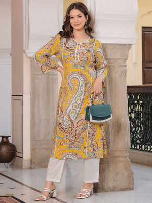 AKSHA CREATION Women Floral Print A-line Kurta(Multicolor)