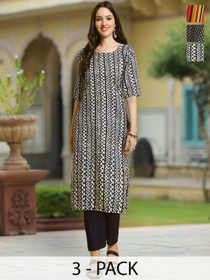 Moda Rapido Women Printed A-line Kurta(Multicolor)