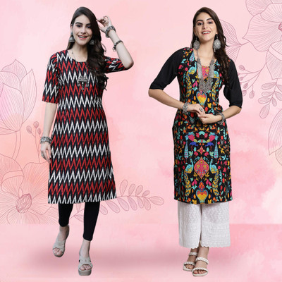 EthnicBasket Women Printed A-line Kurta(Multicolor)