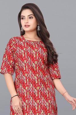 SANJUGARMENT Women Printed A-line Kurta(Multicolor)