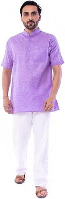 DESHBANDHU DBK Men Solid Straight Kurta(Purple)