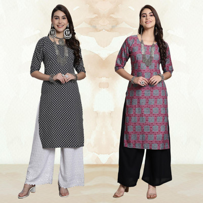 Moda Rapido Women Printed A-line Kurta(Multicolor)