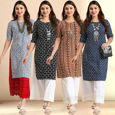 EthnicBasket Women Printed A-line Kurta(Multicolor)