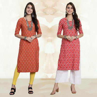 Moda Rapido Women Printed A-line Kurta(Multicolor)